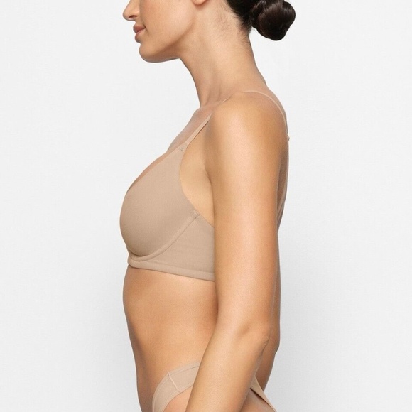 Skims Fits Everybody Unlined Demi Bra in Clay, Size 34B - Picture 2 of 4